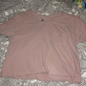 Pink/purple cropped T-shirt